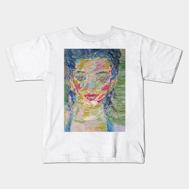 BABILA - portrait of a woman Kids T-Shirt by lautir